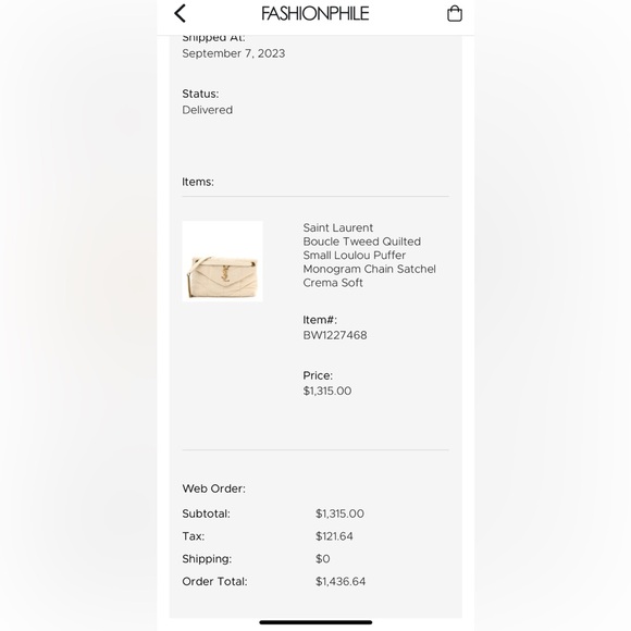 YSL Saint Laurent Small Lou Lou Tweed Boucle Cream Purse - Picture 9 of 12